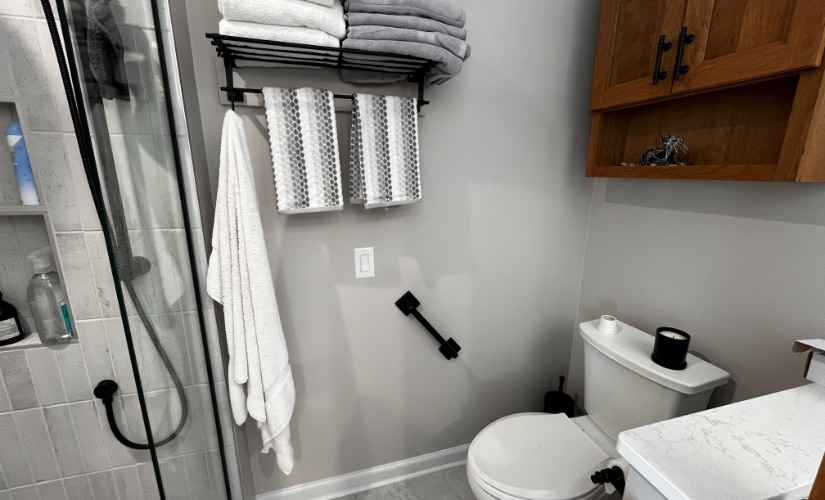 Outdated Tub into a Custom Tile Shower Bathroom near Ann Arbor Michigan