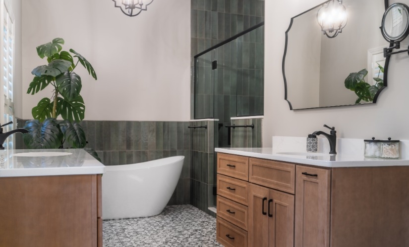 Calm Materials, Confident Design Bathroom near Ann Arbor Michigan